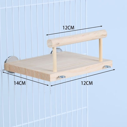 Climbing And Playing Bird Cage Accessories Toy Solid Wood Jumping Platform Standing Board