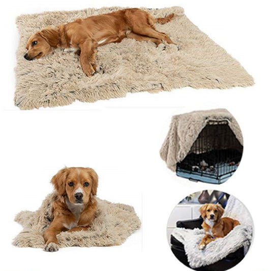 Whollyup Premium Pet Fleece Blanket Fluffy Dog Cat Blanket Throw, Soft Warm Puppy Blanket Cover Dog Cat Fluffy Fur Blanket Sleep Mat Double Layer Washable for Dog Bed, Couch, Sofa, Car