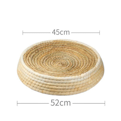 Alppq Cat Nest Pet Cat Handmade Grass Weaving Mat Four Seasons Universal Both Sides Available Rice Cat Mat Woven Cat Litter Easy To Clean Pet Cave Deluxe Pet Bed Round Pet Bed Comfort Bed