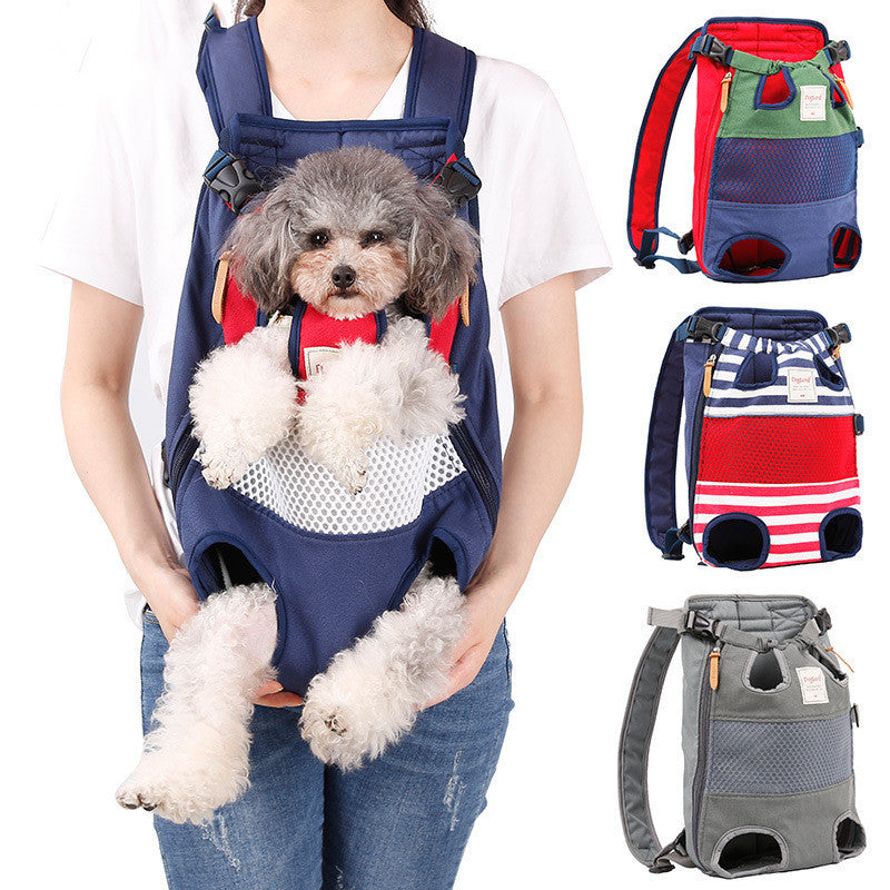 Dog Carrier Backpack, Pet Front Carrier Backpack Legs Out Dog Chest Carrier for Small Medium Dogs, Hands-Free Cat Backpack Carrier Dog Travel Backpack Airline Approved Hiking Bike Motorcycle