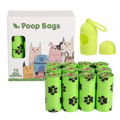 Biodegradable Pet Garbage Bag with Dispenser Pet Dog Cleaning Supplies for Outdoors