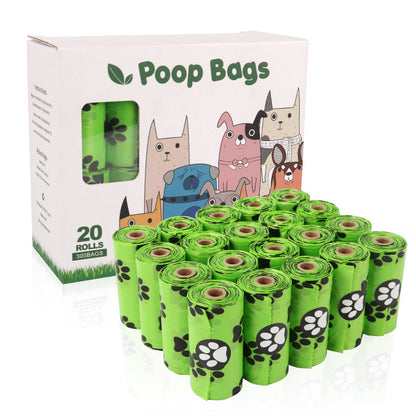 Biodegradable Pet Garbage Bag with Dispenser Pet Dog Cleaning Supplies for Outdoors