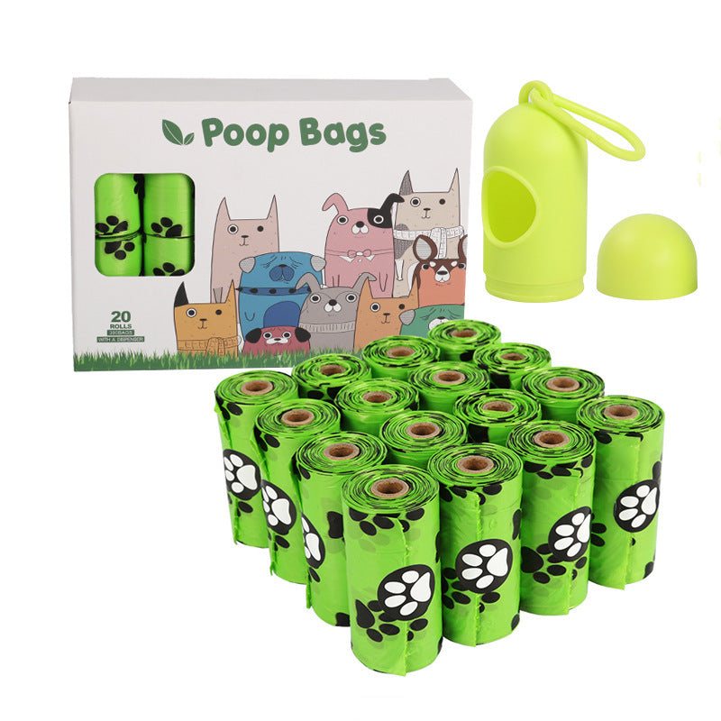 Biodegradable Pet Garbage Bag with Dispenser Pet Dog Cleaning Supplies for Outdoors