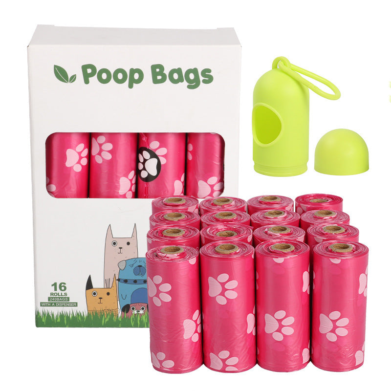 Biodegradable Pet Garbage Bag with Dispenser Pet Dog Cleaning Supplies for Outdoors