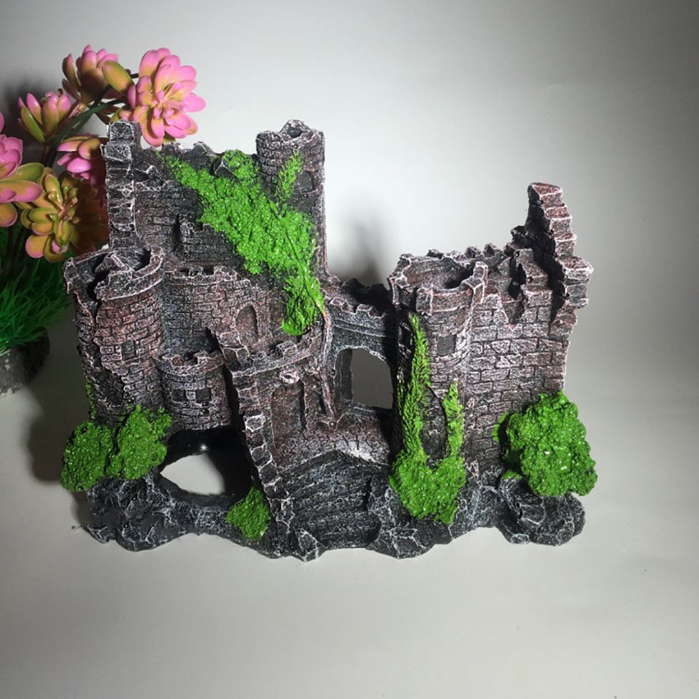 Resin Aquarium Castle Cave Ornament – Aquascaping Decorative Accessory