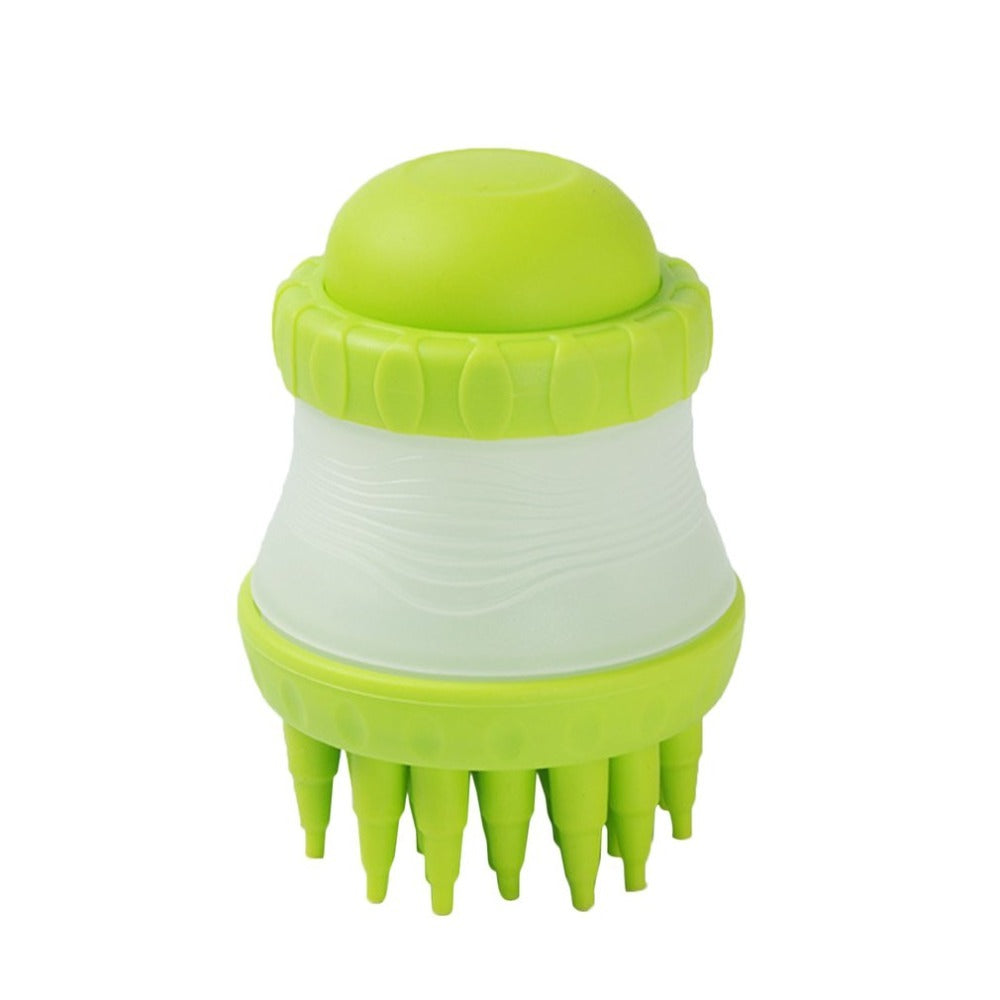 Practical Design Multifunctional Pets Scrub Buster Soft Silicone Dog Washing Brush Built-in Shampoo Reservoir