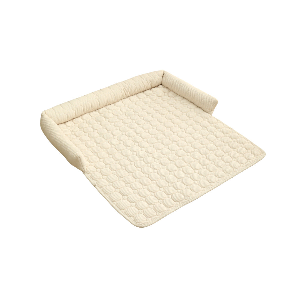 Corduroy Pet Dog Cat Bed Blanket Mat With Neck Pillow Thicken Soft Dog Bed Pad Calming Nest Couch Sofa Bed For Home Car Outdoor