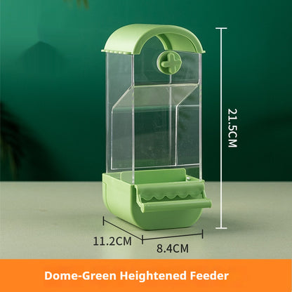 Automatic Bird Feeder Large Capacity Seeds Dispenser with Perch Transparent Bird Feeding Station for Parakeets Cockatiels Budgies Canaries Parrots