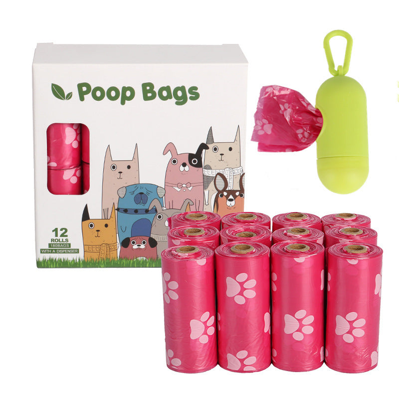 Biodegradable Pet Garbage Bag with Dispenser Pet Dog Cleaning Supplies for Outdoors