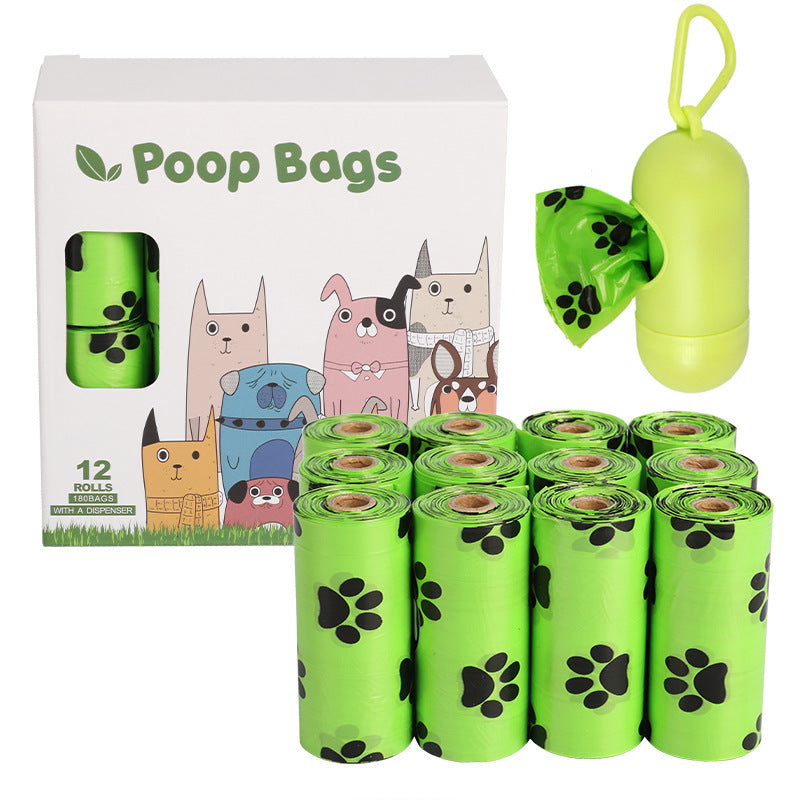 Biodegradable Pet Garbage Bag with Dispenser Pet Dog Cleaning Supplies for Outdoors