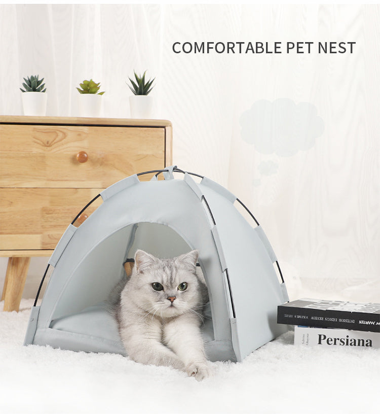 Cat Tent Cooling Mat  Dog House Pet Sofa Camping Dog Bed With Cushion For Dog Kennel Indoor Cat Nest Cat Bed Pets Products