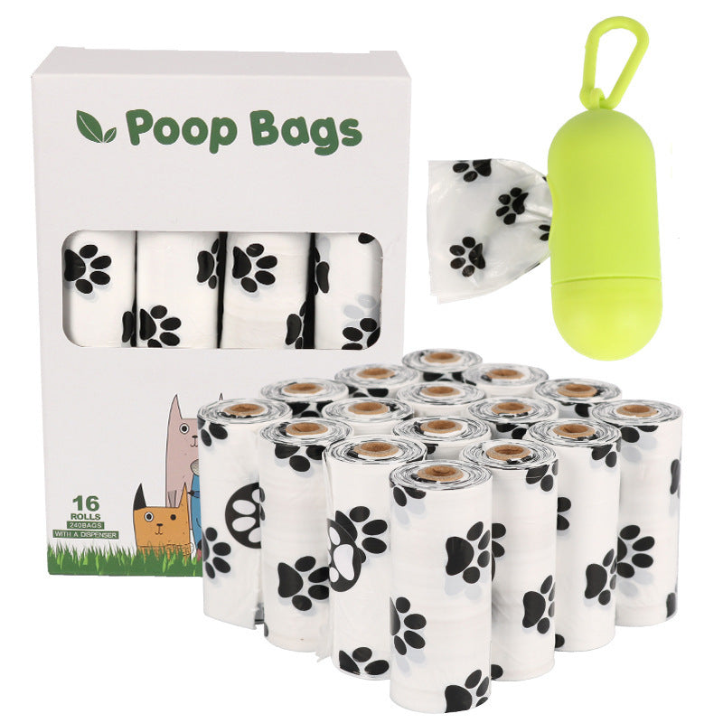 Biodegradable Pet Garbage Bag with Dispenser Pet Dog Cleaning Supplies for Outdoors