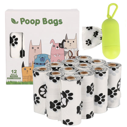 Biodegradable Pet Garbage Bag with Dispenser Pet Dog Cleaning Supplies for Outdoors