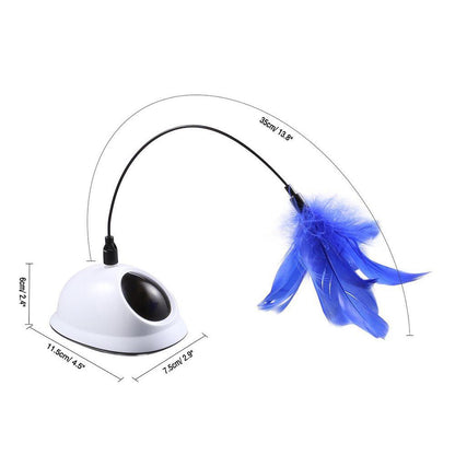 Innovative Alien Out looking Installed Anywhere Electric Cat Feather Toy Cat Laser Toy