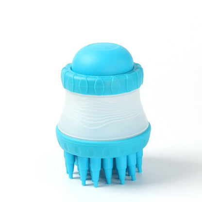 Practical Design Multifunctional Pets Scrub Buster Soft Silicone Dog Washing Brush Built-in Shampoo Reservoir