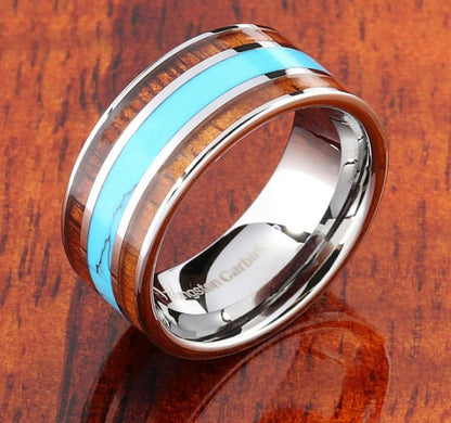 Oceanic Essence Inlay Ring - rivolx.com