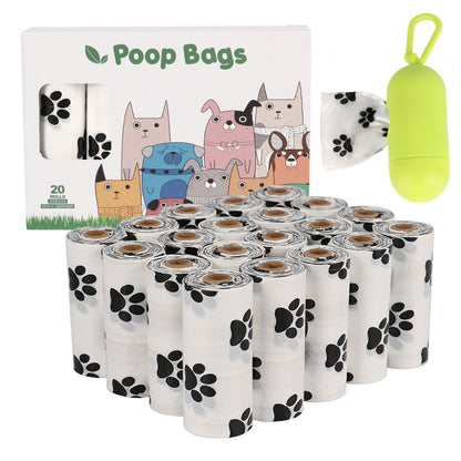 Biodegradable Pet Garbage Bag with Dispenser Pet Dog Cleaning Supplies for Outdoors