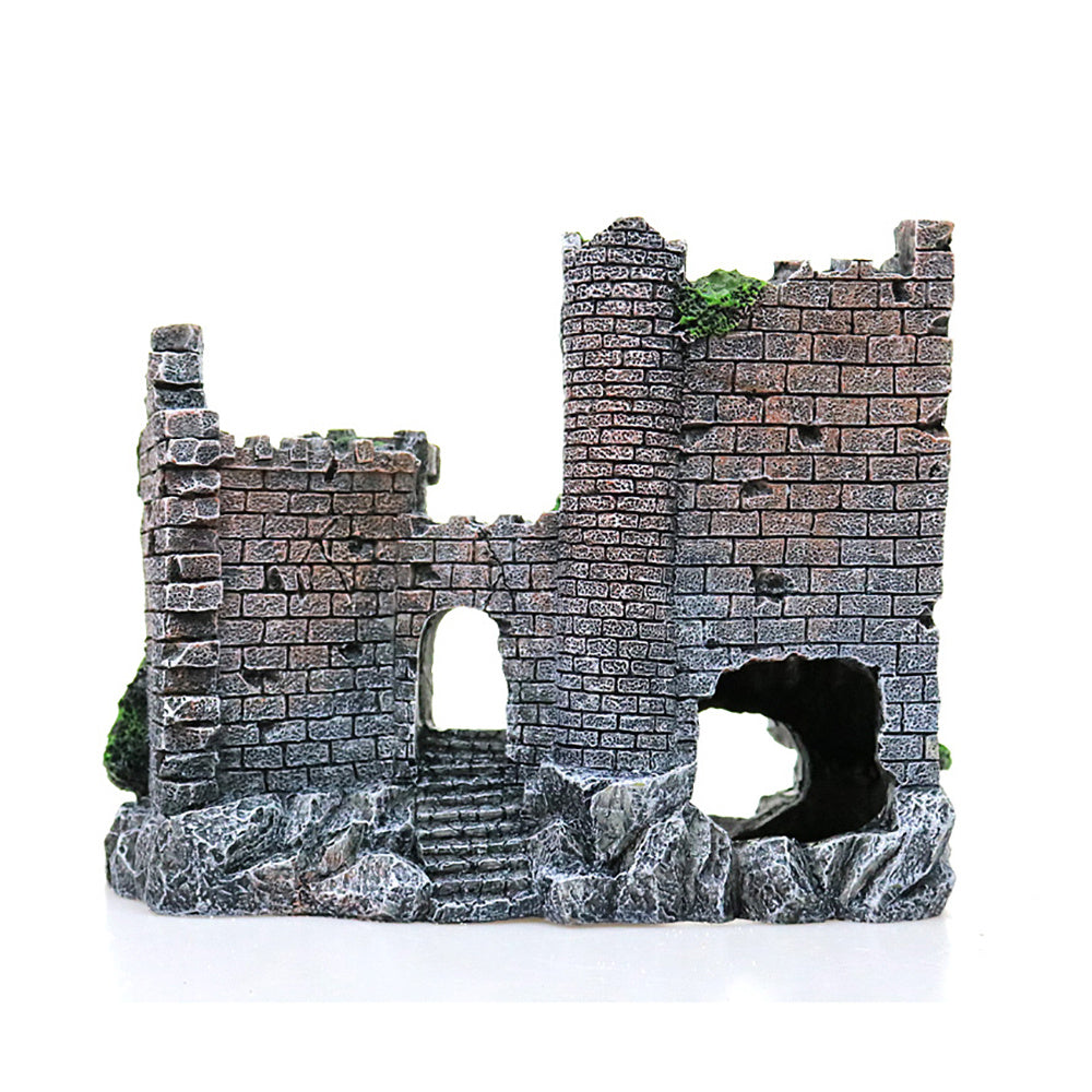 Resin Aquarium Castle Cave Ornament – Aquascaping Decorative Accessory