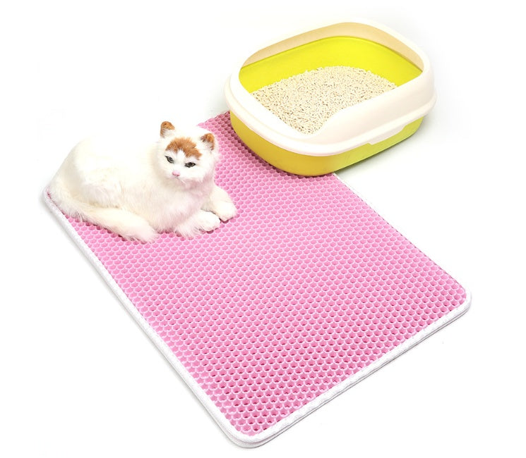 Pet Cat Litter Mat Pet Supplies EVA Double Cat Litter Mat