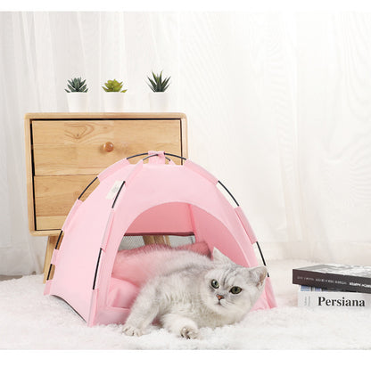 Cat Tent Cooling Mat  Dog House Pet Sofa Camping Dog Bed With Cushion For Dog Kennel Indoor Cat Nest Cat Bed Pets Products