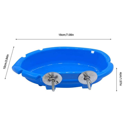 Bird Bathtub Bird Feeder Small Tub Bowl Conure Bath Tub Pet Bath Tub Bird Food Cockatiel Bird Feeding Tray Parrot Shower Tub Toy Parrot Budgie Tiger Skin Parrot Bird Plastic