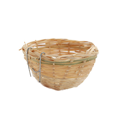 Fdit Handwoven Straw Bird Nest Cage House Hatching Breeding Cave in 3 Size for Parrot, Canary or Cockatiel or Other Birds