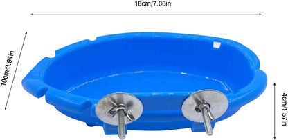 Bird Bathtub Bird Feeder Small Tub Bowl Conure Bath Tub Pet Bath Tub Bird Food Cockatiel Bird Feeding Tray Parrot Shower Tub Toy Parrot Budgie Tiger Skin Parrot Bird Plastic