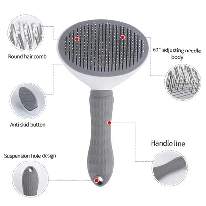 FurEase Self-Cleaning Grooming Brush - rivolx.com