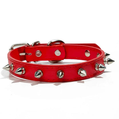 Dog Collars for Small Dogs Spike Rivet Pu Leather Studded Spiked Puppy Collar for Small Breed Pet Boy Dogs Male Cat Chihuahua