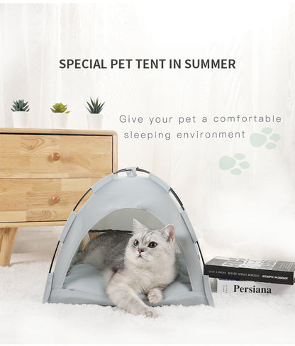 Cat Tent Cooling Mat  Dog House Pet Sofa Camping Dog Bed With Cushion For Dog Kennel Indoor Cat Nest Cat Bed Pets Products