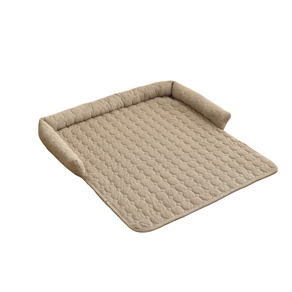 Corduroy Pet Dog Cat Bed Blanket Mat With Neck Pillow Thicken Soft Dog Bed Pad Calming Nest Couch Sofa Bed For Home Car Outdoor