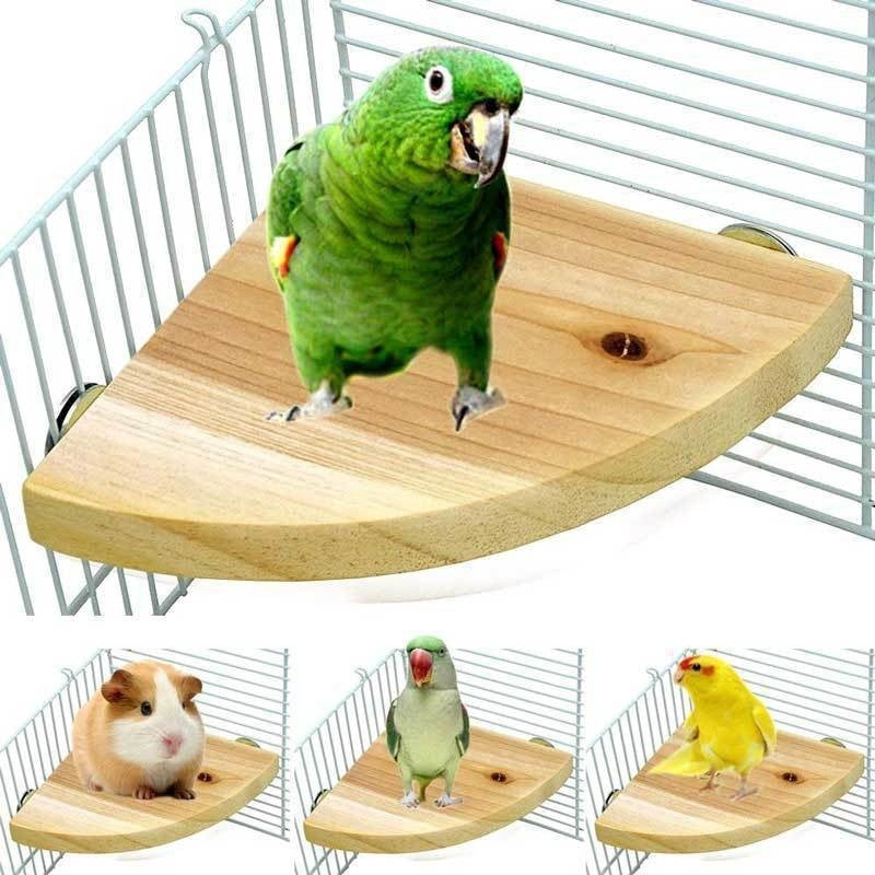 Climbing And Playing Bird Cage Accessories Toy Solid Wood Jumping Platform Standing Board