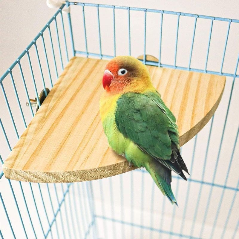 Climbing And Playing Bird Cage Accessories Toy Solid Wood Jumping Platform Standing Board